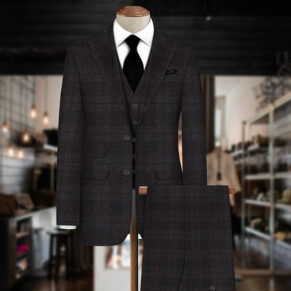 Blazer Tweed Checkered Fabric