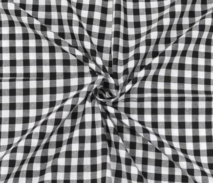 Black & White Gingham Fabric