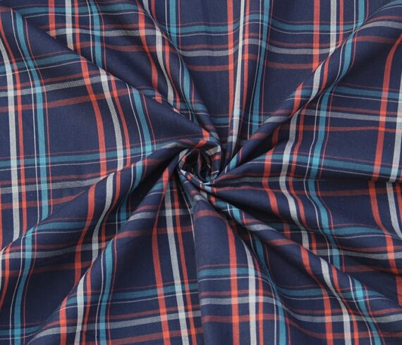 Premium Blue Checkered Fabric
