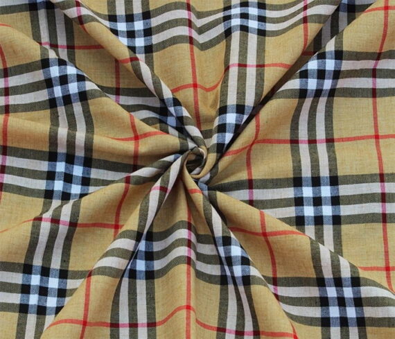 Yarn Dyed Cotton Burberry Check Fabric