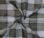 Green White Checkered Fabric