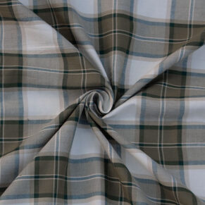 Green White Checkered Fabric