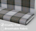 Green White Checkered Fabric