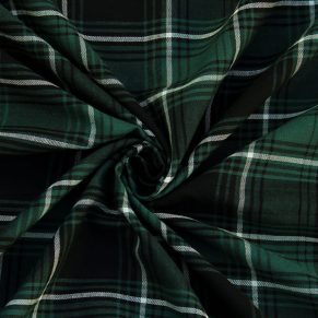 Green White Checkered Fabric