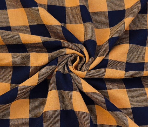 Yellow Tom Tom Checkered Fabric