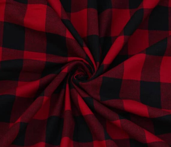 Yarn Dyed Cotton Tom-Tom Red Check Fabric