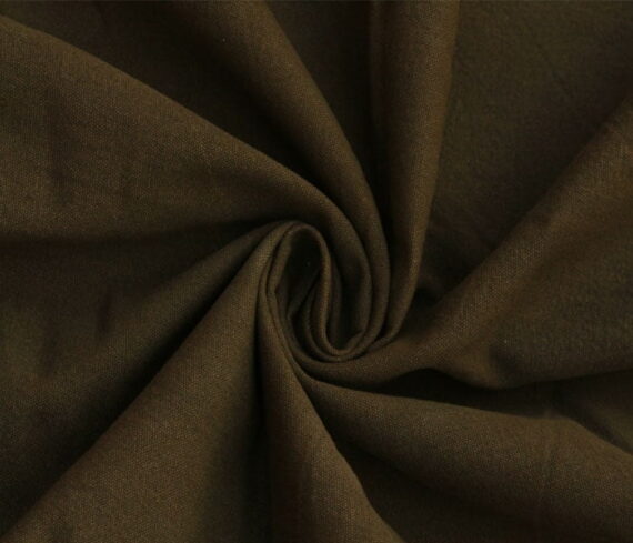 Brown Solid Printed Cotton Canvas Fabric