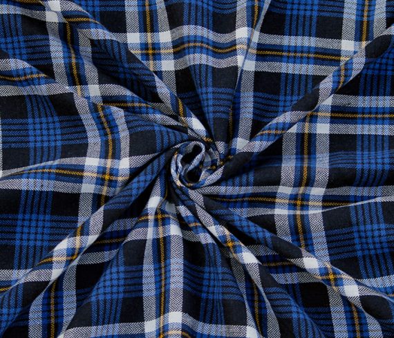 Yarn Dyed Navy Blue Herringbone Fabric