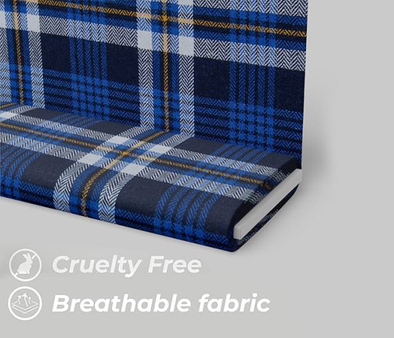 Yarn Dyed Navy Blue Herringbone Fabric