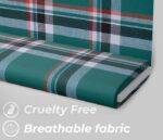 Unstitched Bottle Green Check Fabric