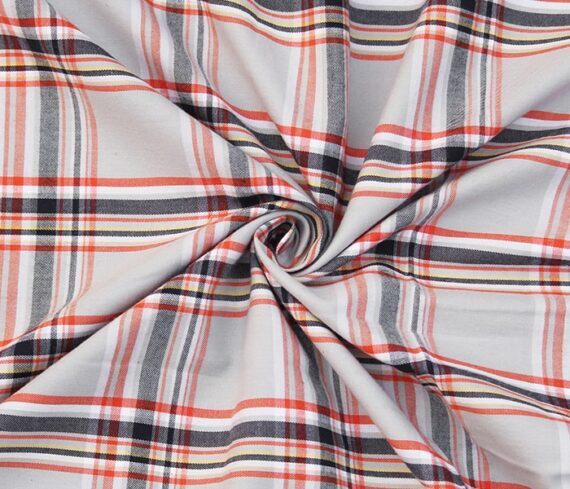 Men's Checkered Multicolor Shirt Fabric