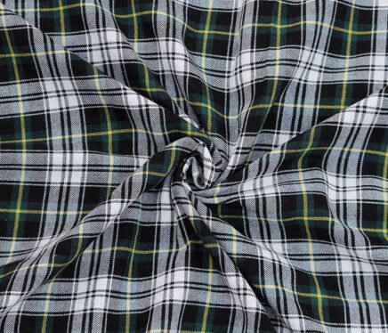 Yarn Dyed Cotton Green Flannel Fabric