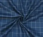 Unstitched Navy-blue Tweed Checkered Suiting Fabric