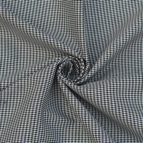 Black & White Houndstooth Tweed Fabric