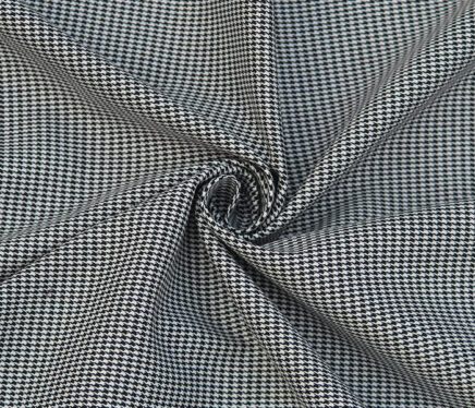 Black & White Houndstooth Tweed Fabric