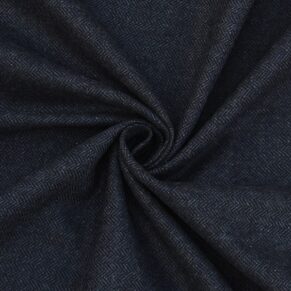 Navy -Blue Wool Tweed Fabric For Three Piece Suit