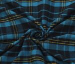Yarn-Dyed Navy-Blue Cotton Flannel Fabric