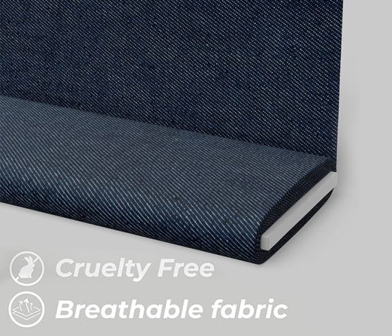 Unstitched Navy-Blue Cotton Denim Fabric