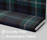 Green Blue Cotton Twill Check Fabric