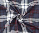 Red Blue Pure Cotton Checkered Fabric