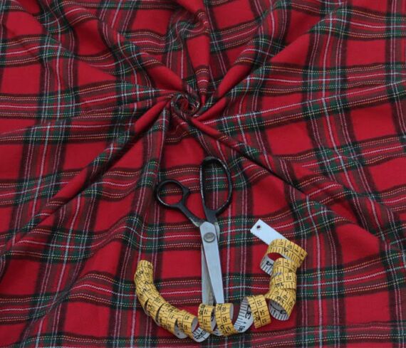 Unstitched Tartan Flannel Check Fabric