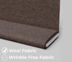 Dark Brown Herringbone Tweed Fabric