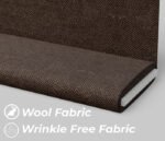 Dark Brown Herringbone Tweed Fabric