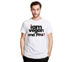 I am Vegan and you printed half sleeve t- shirt for men's