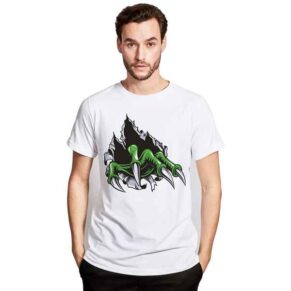 Monster Claw rip shake tee printed half sleeve t shirt for Men's