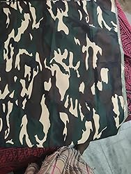 Unstitched Printed Brown & Green Camo Fabric photo review