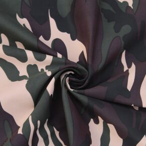 Unstitched Printed Brown & Green Camo Fabric