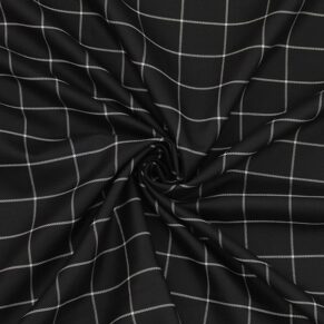 Yarn-Dyed Black Suiting Tweed Fabric