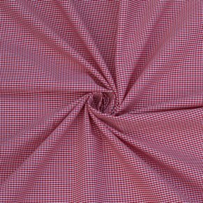 Red Gingham Check Fabric