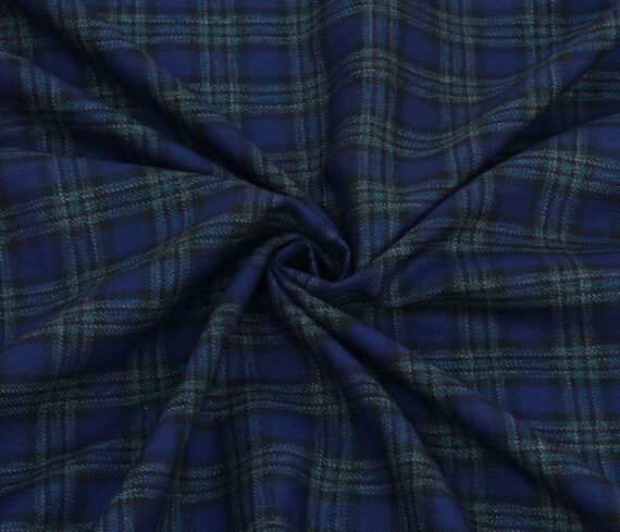 Tweed Blue & Green Premium Fabric
