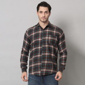 Men's Tartan Brown Flannel Shirt