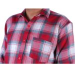 Flannel White & Red Twill Checked Shirt