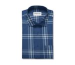 Blue Cotton Checkered Shirt Fabric