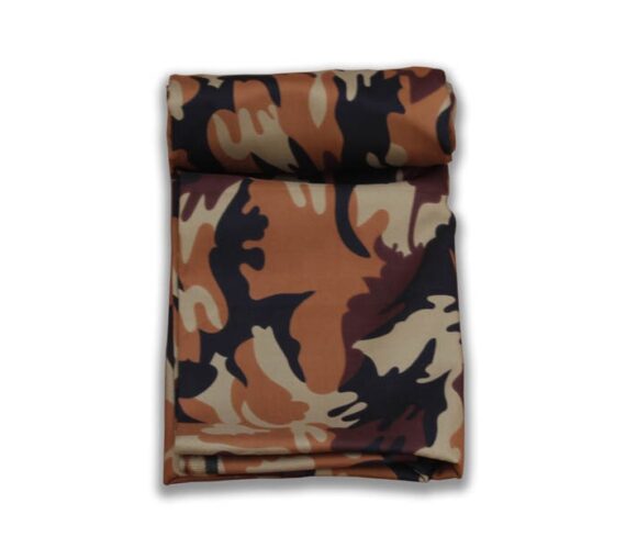 Orange & Brown Camouflage Shirting Fabric