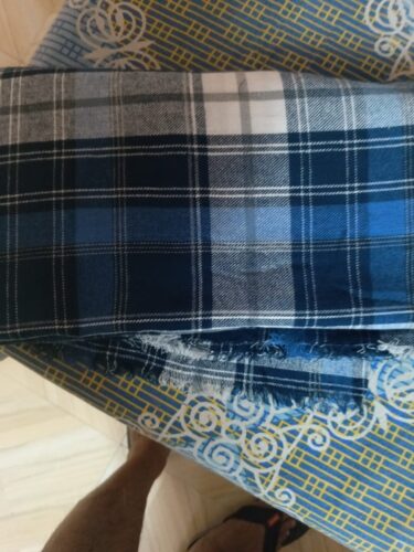 White Blue light Weight Flannel Fabric photo review