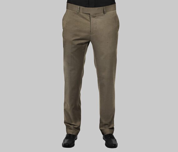 Khaki Color Solid Trouser Fabric