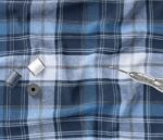 White Blue light Weight Flannel Fabric