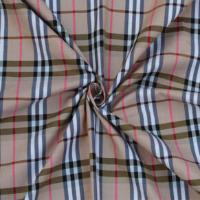 Burberry Giza Cotton Checkered Fabric