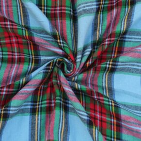 Red Yellow Tartan Checkered Soft Fabric