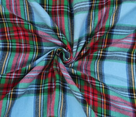 Red Yellow Tartan Checkered Soft Fabric