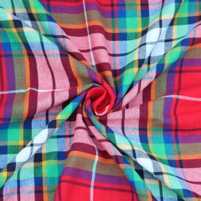 Red Tartan Checkered Shirt Fabric