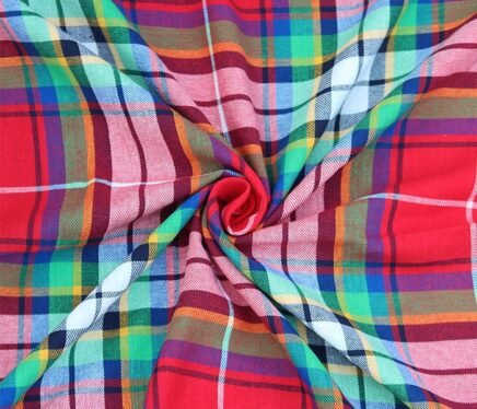 Red Tartan Checkered Shirt Fabric