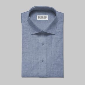 Unstitched Chambray Blue Shirt Fabric