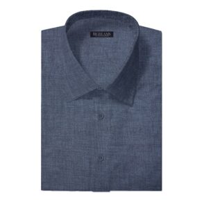 Unstitched Chambray Navy Blue Shirt Piece