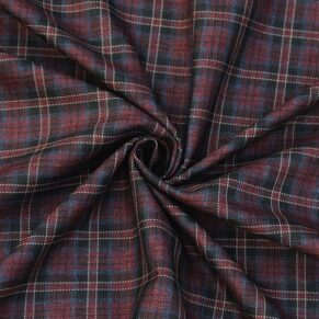 Maroon Checkered Fabric For Blazer
