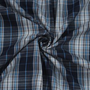 Men's Blue Checkered Shirt Piece